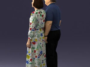 elderly couple 0491 3D Model