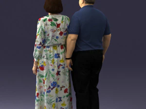 elderly couple 0491 3D Model