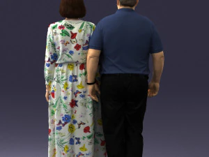 elderly couple 0491 3D Model