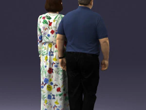 elderly couple 0491 3D Model