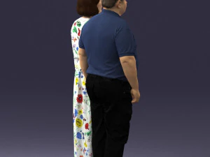 elderly couple 0491 3D Model