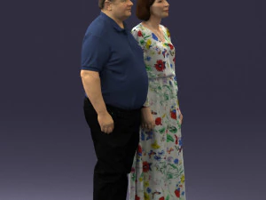 elderly couple 0491 3D Model