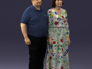 elderly couple 0491 3D Model