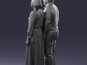elderly couple 0491 3D Model