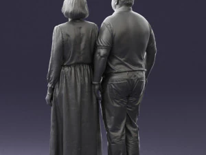 elderly couple 0491 3D Model