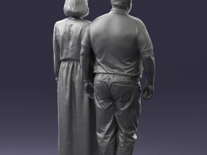 elderly couple 0491 3D Model