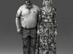 elderly couple 0491 3D Model