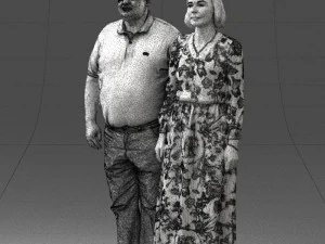 elderly couple 0491 3D Model