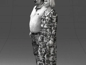elderly couple 0491 3D Model