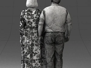 elderly couple 0491 3D Model