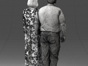 elderly couple 0491 Modelo 3D