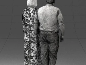 elderly couple 0491 3D Model