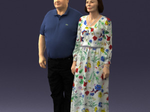 elderly couple 0491 3d print ready Model Cetak 3D