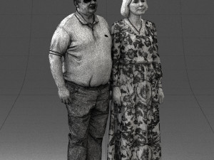 elderly couple 0491 3d print ready Model Cetak 3D
