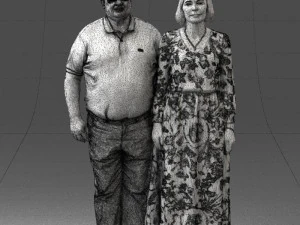 elderly couple 0491 3d print ready 3D Print Model