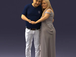 亚美尼亚新娘和新郎 0485 3D 打印准备就绪 3D 打印模型