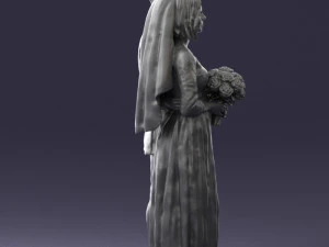bride and groom brunettes 0481 3D Model