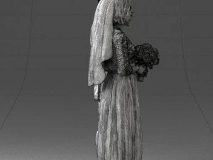 bride and groom brunettes 0481 3D Model