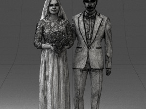 brideandgroombrunettes0481 3d print ready Modelo de Impressão 3D