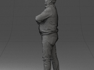 man red shirt and jeans 0494 3D 模型