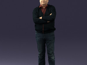 man red shirt and jeans 0494 3d print ready Modèles 3D en vedette