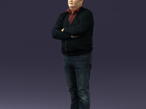 man red shirt and jeans 0494 3d print ready Modèles 3D en vedette