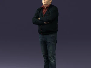 man red shirt and jeans 0494 3d print ready 3D Print Model