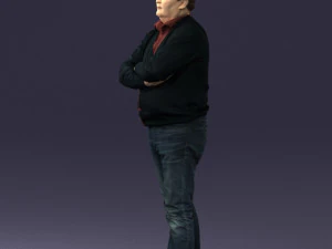man red shirt and jeans 0494 3d print ready 3D Print Model