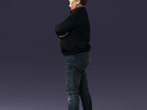 man red shirt and jeans 0494 3d print ready 3D Print Model