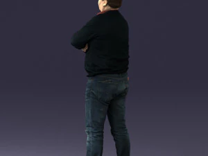 man red shirt and jeans 0494 3d print ready 3D Print Model