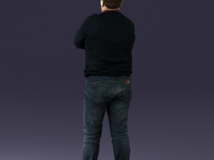 man red shirt and jeans 0494 3d print ready Modèles 3D en vedette