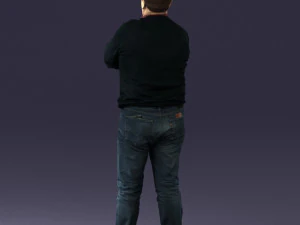 man red shirt and jeans 0494 3d print ready 3D Print Model