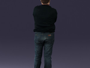 man red shirt and jeans 0494 3d print ready Modèles 3D en vedette