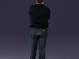 man red shirt and jeans 0494 3d print ready 3D Print Model