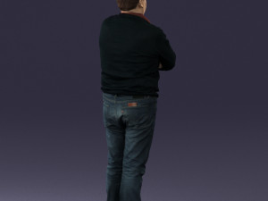 man red shirt and jeans 0494 3d print ready Modèles 3D en vedette