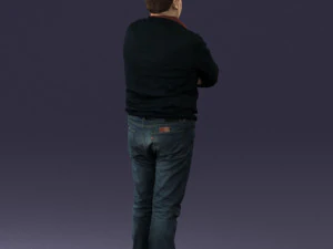 man red shirt and jeans 0494 3d print ready 3D Print Model