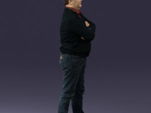 man red shirt and jeans 0494 3d print ready 3D Print Model