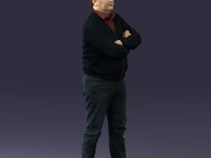 man red shirt and jeans 0494 3d print ready 3D Print Model