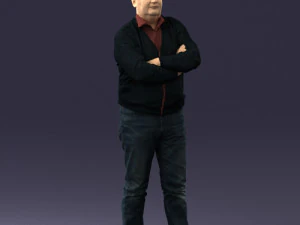 man red shirt and jeans 0494 3d print ready 3D Print Model