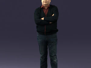 man red shirt and jeans 0494 3d print ready 3D Print Model