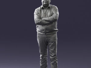 man red shirt and jeans 0494 3d print ready 3D Print Model