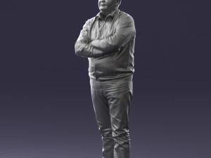 man red shirt and jeans 0494 3d print ready 3D Print Model