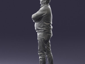 man red shirt and jeans 0494 3d print ready Modèles 3D en vedette