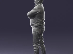 man red shirt and jeans 0494 3d print ready 3D Print Model