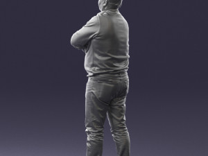 man red shirt and jeans 0494 3d print ready Modèles 3D en vedette