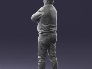 man red shirt and jeans 0494 3d print ready 3D Print Model