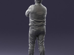 man red shirt and jeans 0494 3d print ready Modèles 3D en vedette