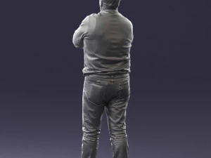 man red shirt and jeans 0494 3d print ready 3D Print Model