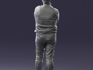 man red shirt and jeans 0494 3d print ready Modèles 3D en vedette