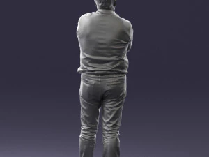 man red shirt and jeans 0494 3d print ready 3D Print Model